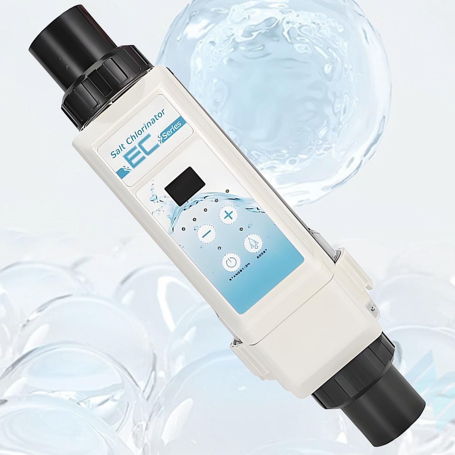 Clorador automático para Piscinas. Dispensador de Cloro con clorador, con Panel de Control LED, cloradores para Piscinas, para Piscinas domésticas, comerciales y spas HT16