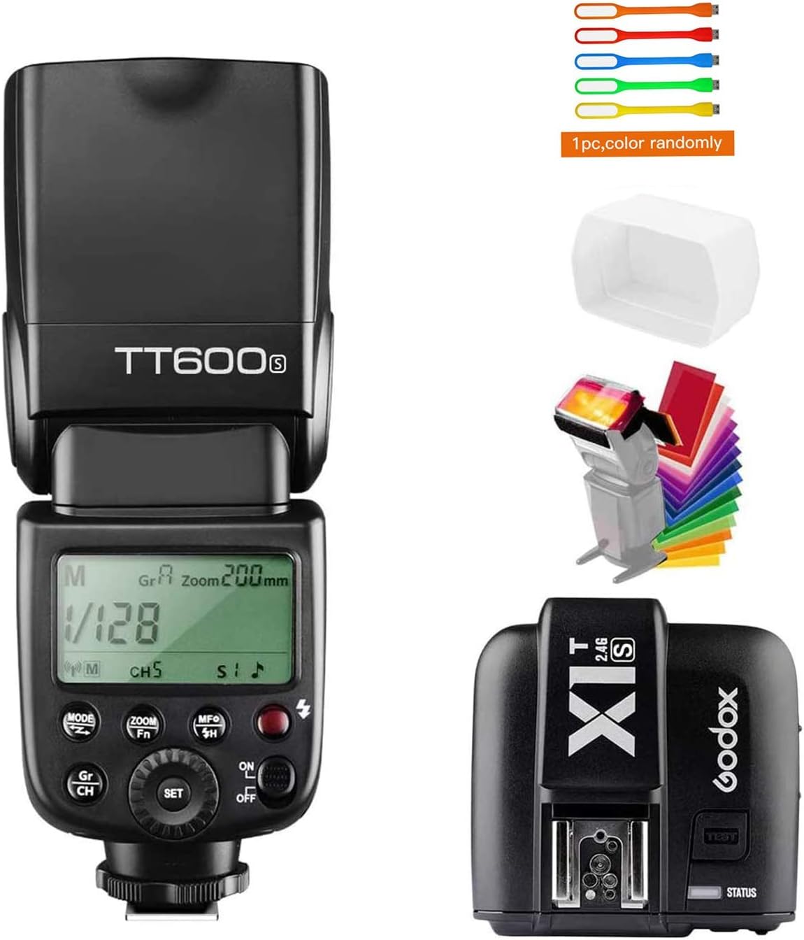 70% оƒƒ Evеrуthіng Godox TT600S High-Speed Sync 1/8000s 2.4G Wireless Transmission Master Slave Off Flash Speedlite Speedlight with X1T-S Trigger Transmitter Kit Compatible for Sony Cameras with Diffuser,Filter,USB LED