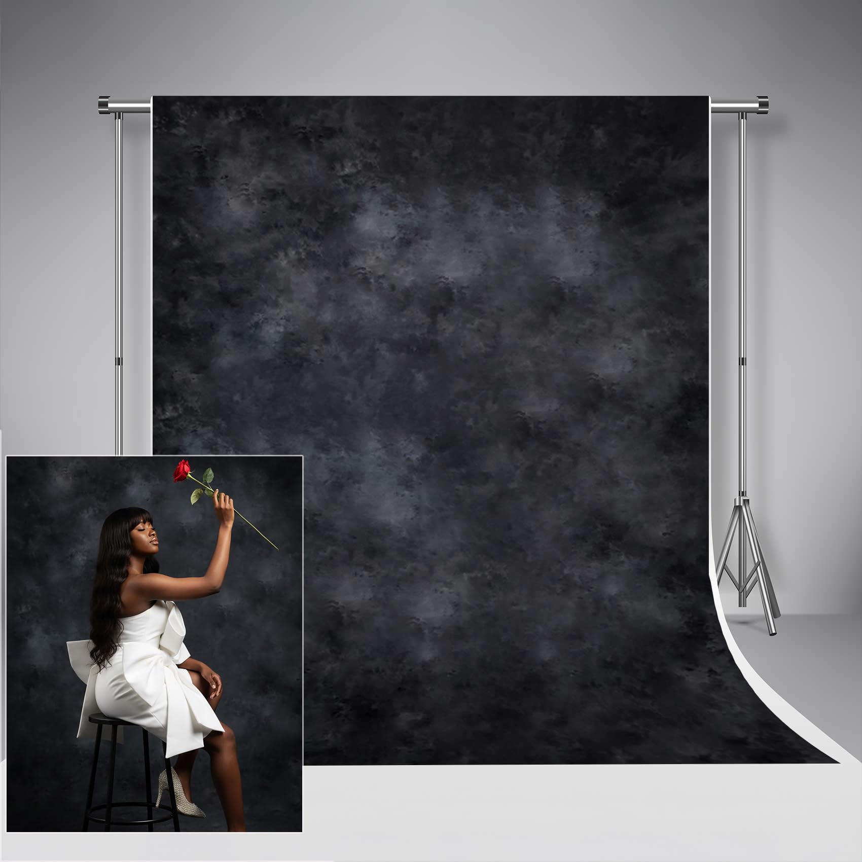 Kate Ciemne abstrakcyjne tło fotograficzne, 2,5 x 2,5 m, tekstura, portret, tło fotograficzne, kobiety w ciąży, dzieci, do studia fotograficznego, rekwizyty, tylna kropla