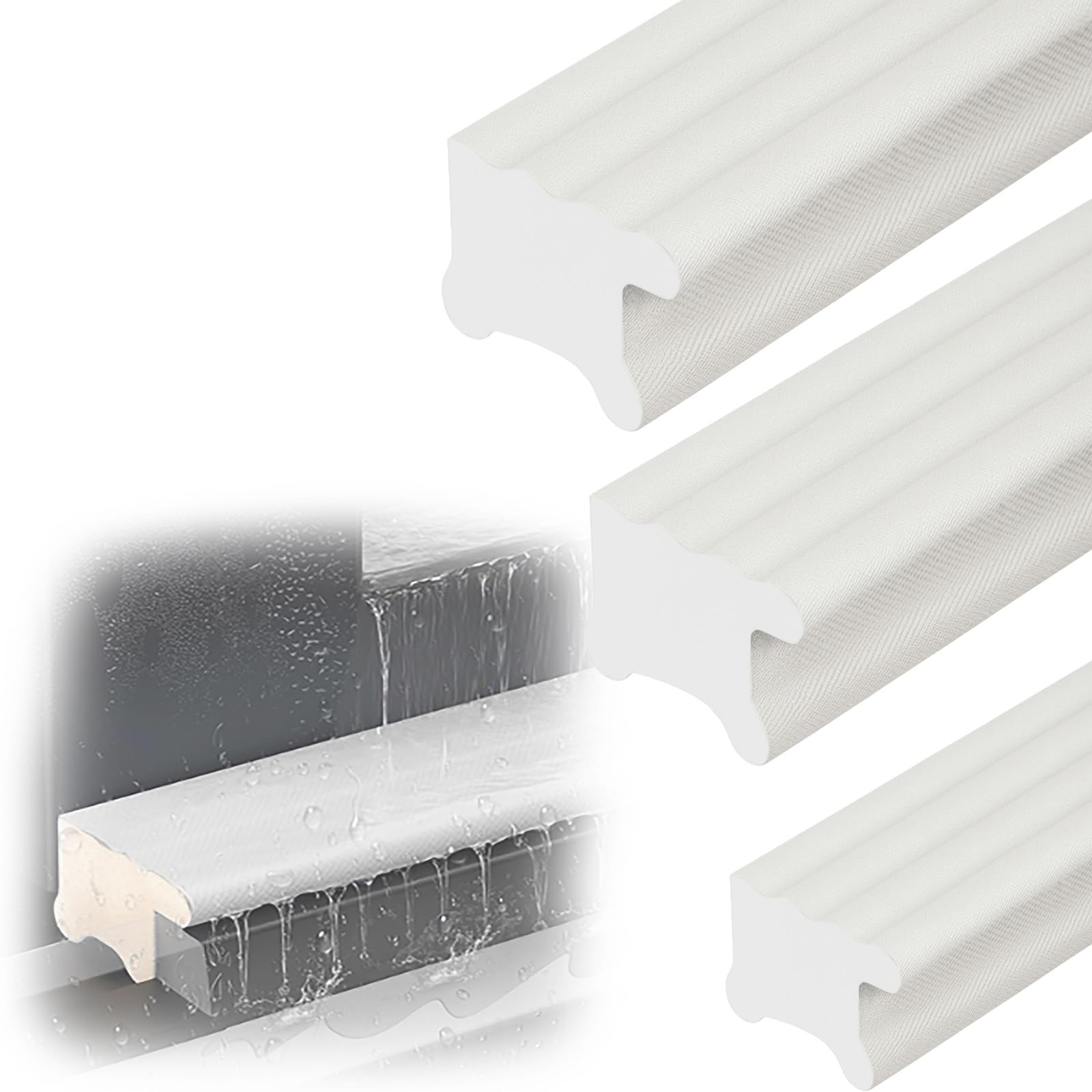 Burlete impermeable para ventana y balcones: kit de 3 selladores contra la humedad
