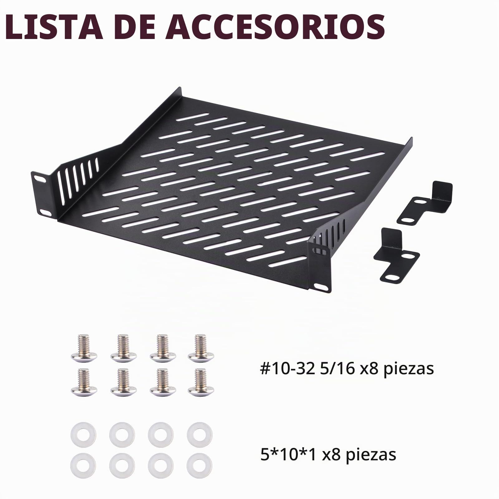 GeeekPi DeskPi Rack Shelf 10'' 1U Estante de Servidor, estantes ventilados para Buena circulación de Aire, Montaje en voladizo, Estante de Armario de Red, Bandeja de Montaje para Caja de Ordenador
