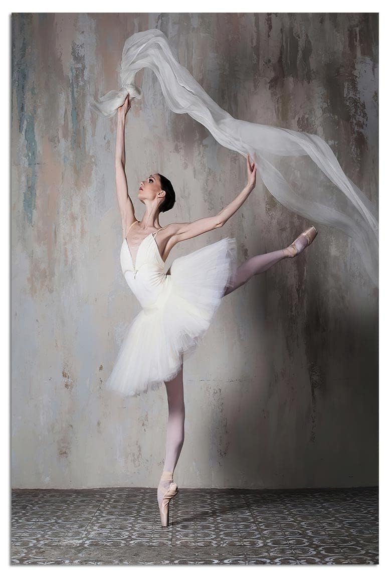 Black & White Ballerina Dancers Wall Art Woman Dancing Decor Poster Ballet Prints Canvas Art Pictures for Girls Room Women Bedroom Classroom