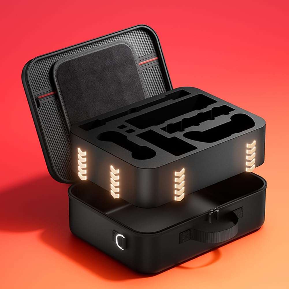 HTU Estuche de Transporte Bolsa de Almacenamiento portátil para Accesorios de Consola Switch2 (Negro)