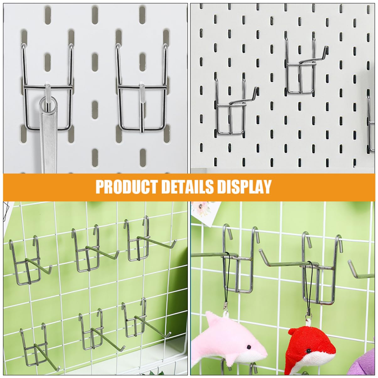 CHILDWEET 40 Stücke Grid Haken Platzsparende Grid Zubehör Kleiderbügel Für Einzelhandel Display