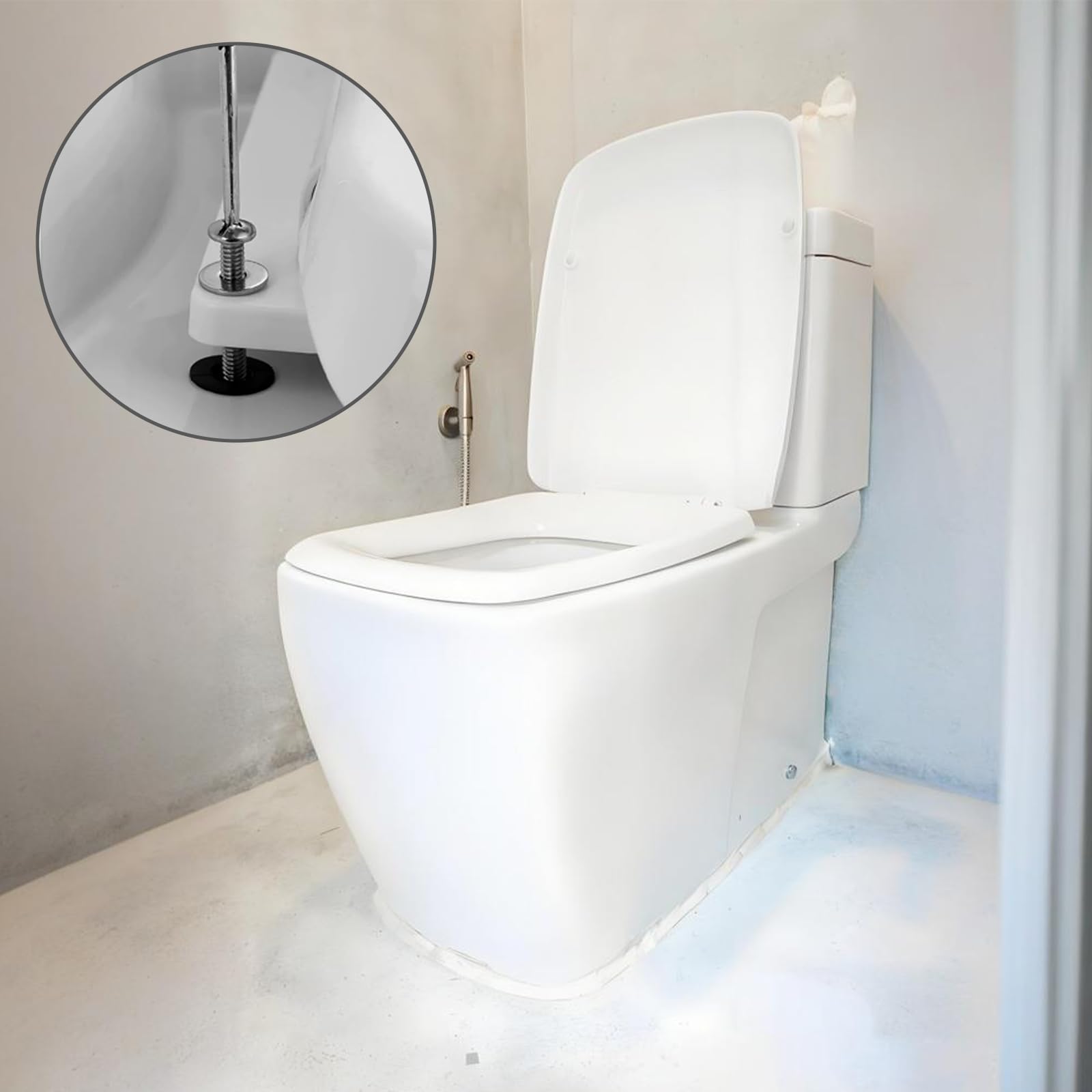Tornillos Tapa WC, Anclaje Tapa WC, Pernos de Fijación de Asiento de Inodoro 8 Piezas