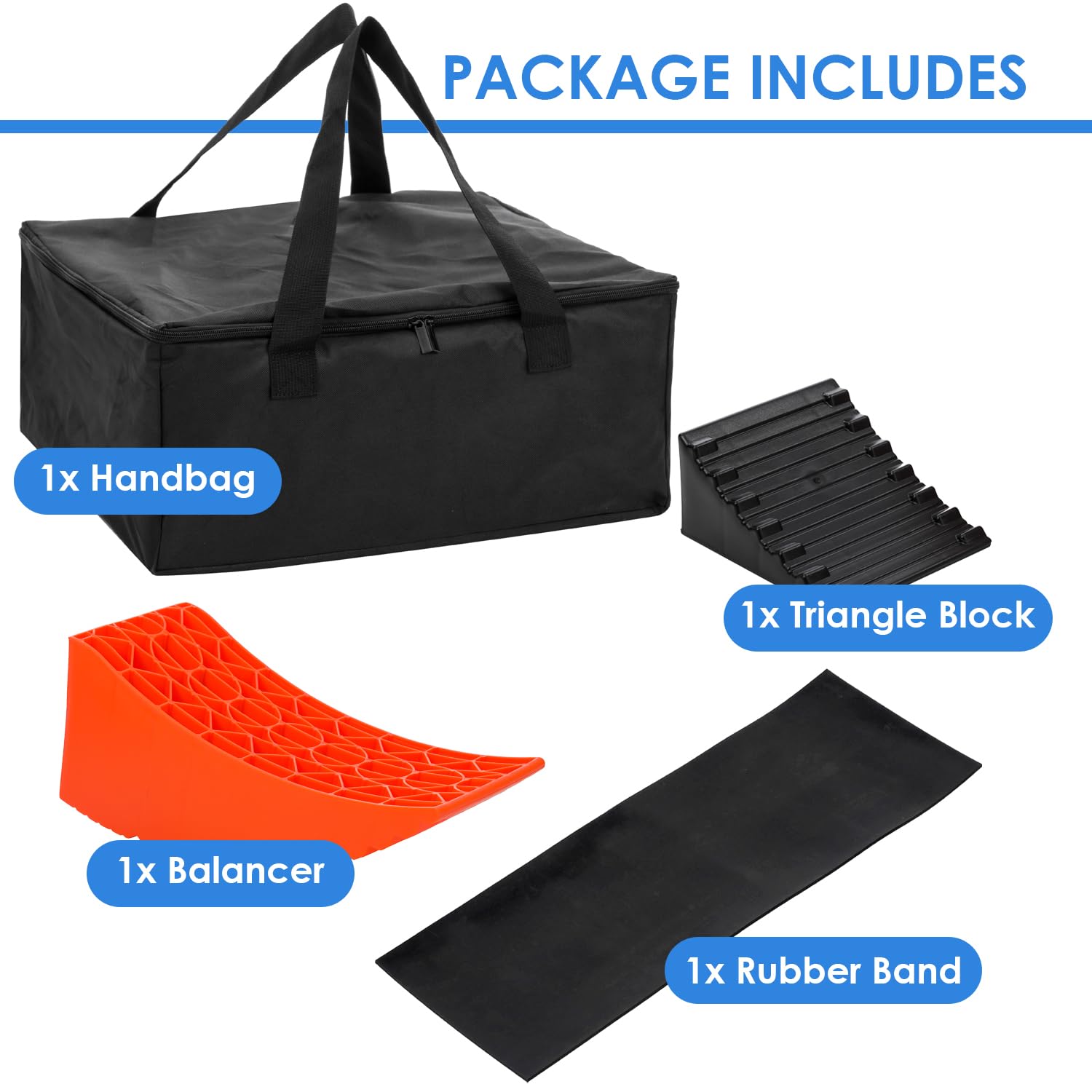 KATSU Tools Rampes de nivellement pour caravanes et Camping-Cars, Blocs de 6 Pouces, Levage Extra-Haut, capacité de 13,5 tonnes pour Camping-Car, fourgonnette, remorque