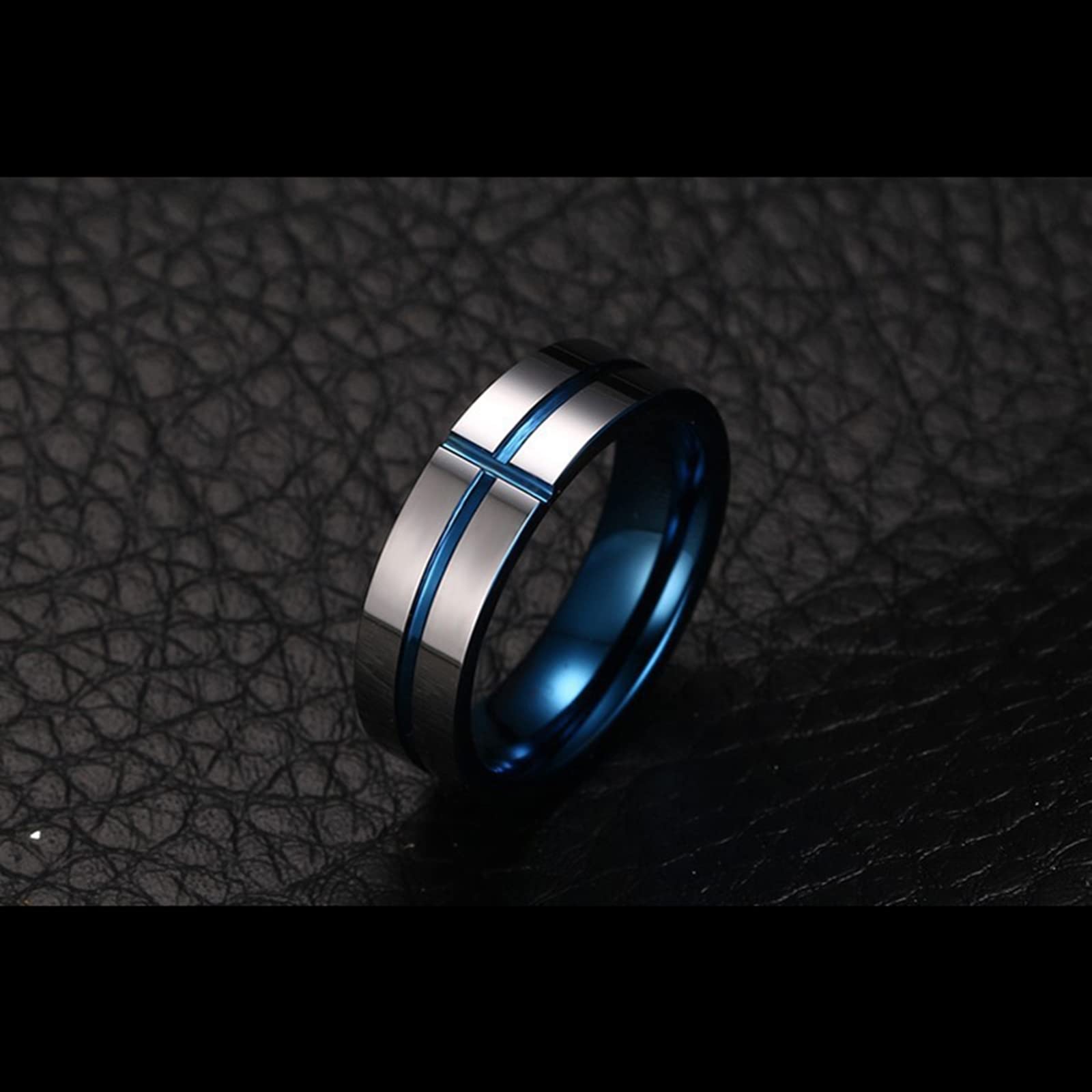 Paar Halsketten mit Gravur Edelstahl, Charms Anhänger Ring Kreuz 6MM Partnerketten für Sie und Ihn