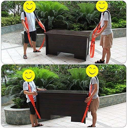 Miniatura 9 de Correas móviles Sistema de elevación y movimiento para 2 personas, correas de transporte y movimiento ajustables para levantamiento de hombros y