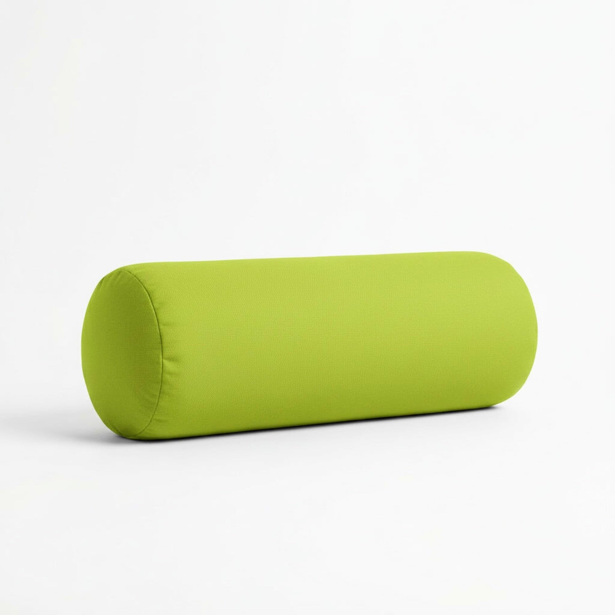 Kosiproducts Round Bolster Cushion Lumbar Support Neck Relaxing Soft Virgin Hollow Fibre Filling Water Resistant Indoor Outdoor 100% Polyester [100cmx20cm. Lime Green]