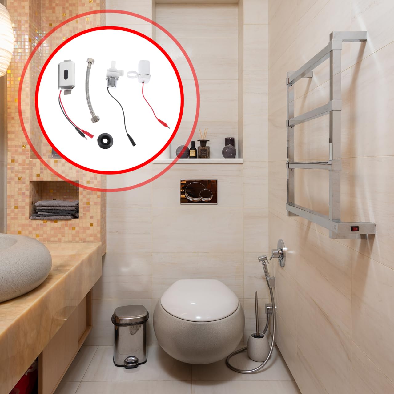 VILLCASE Automatischer Berührungsloser Urinal-Spülsensor 3.35 X 1.97 X 1.18 Zoll – Hygienisches Sensor Urinalzubehör Für Zuhause Hotel Büro Und Öffentliche Toiletten