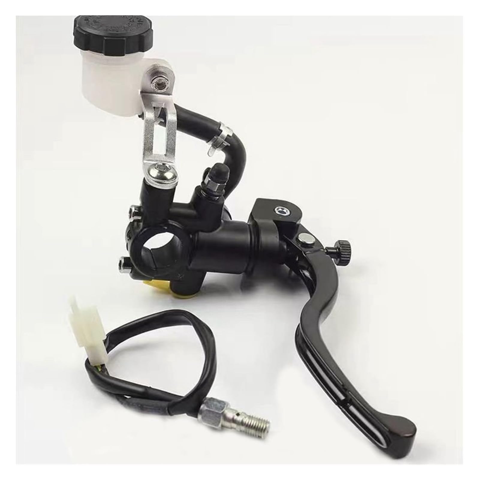 Iukmr Black Rihgt Motorcycle Clutch Brake Lever 22Mm Universal Motorcycle Radial Installation Hydraulic Brake Master Cylinder(Black Rihgt)