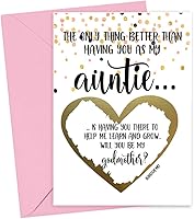 Vista 22 de Tarjeta para raspar con texto en inglés «Will You Be My Godmother Godfather Scratch Off», tarjeta para promoción de Tia y Tio a Padrinos de parte