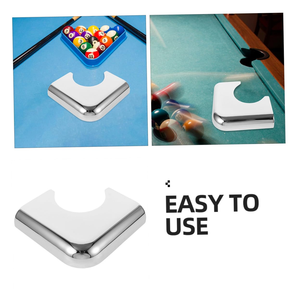 BESTonZON Protector de Esquinas 2 Piezas para Mesa de Billar de Hierro Duradero y Versátil para Protección en Bares y Entretenimiento en Casa