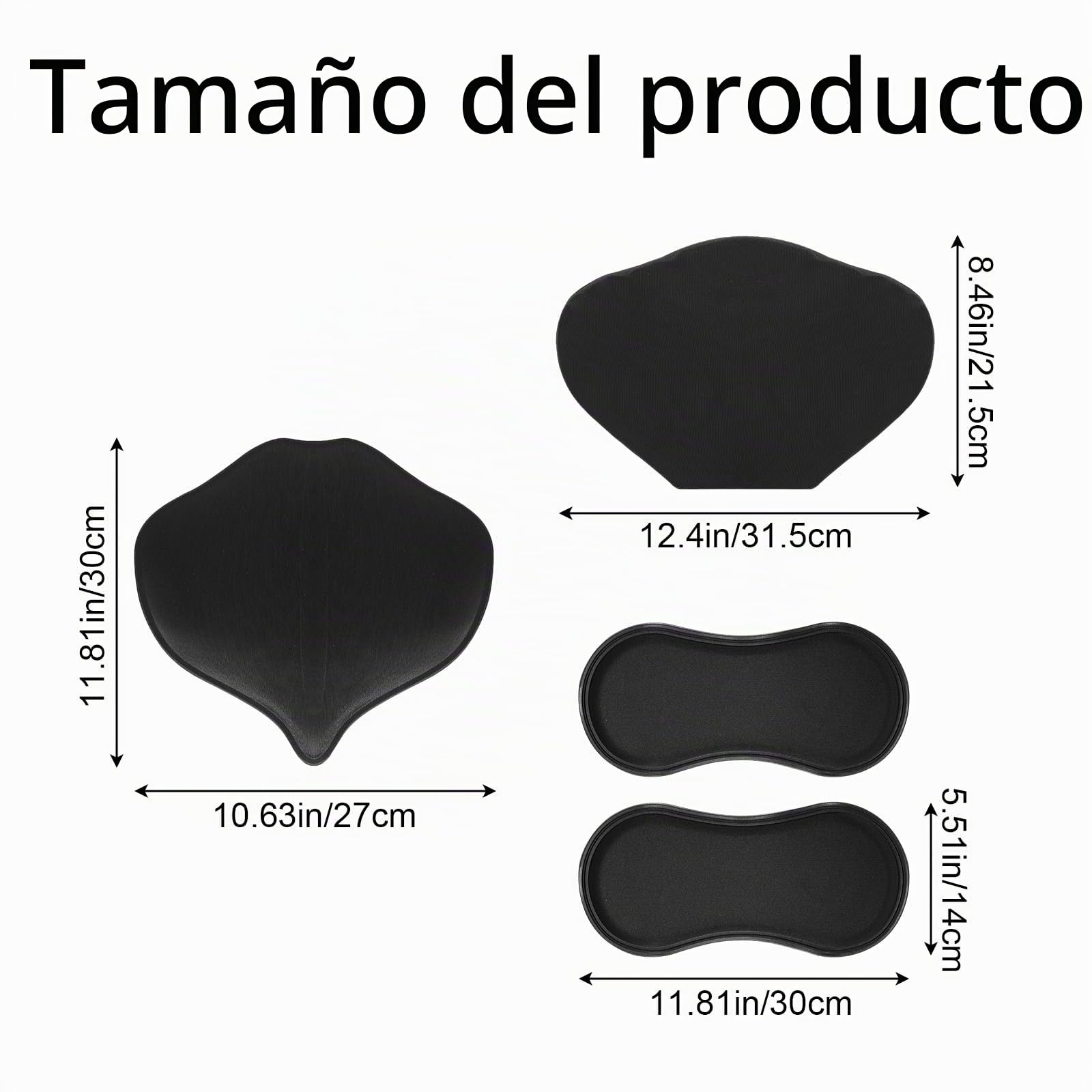 Lyreh 4uds Juego de Tabla Compresión Abdominal, Protectores Laterales Espuma Lipo con Tabla Compresión Abdominal Plana y Panel Lumbar Moldeador para Recuperación Posoperatoria(Negro)
