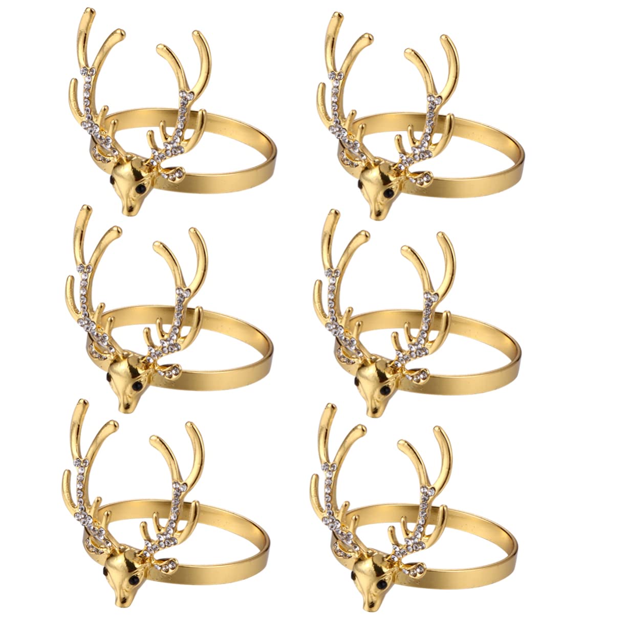 Cabilock 3 Set Per Tovaglioli Natale Oro Da Portatovagliolo Forma Cervo Accessori Eleganti Per Decorazioni Natalizie E Tavole Festive 6 Pezzi * 3