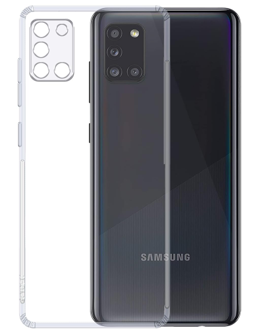 YOFO Rubber Back Cover Case for Samsung Galaxy A31 (Transparent) with Bumper Corner (B08L3RFLZY) Amazon Price History, Amazon Price Tracker