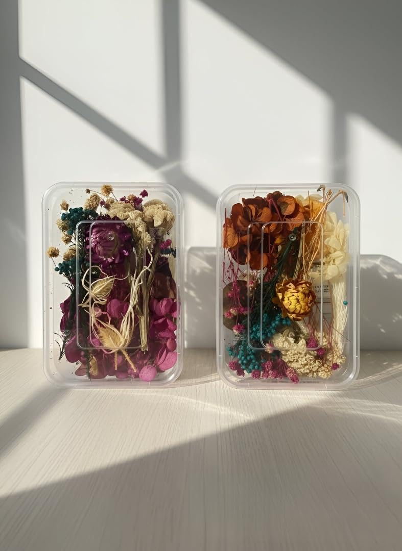BOLT BEE Natural Dried Flowers Kit,Mixed Floral Set for DIY Crafts, Soap Making, Candle Making, Scrapbooking, Resin Art (Ramdom Supply) (Set of 2 Box)-image-48