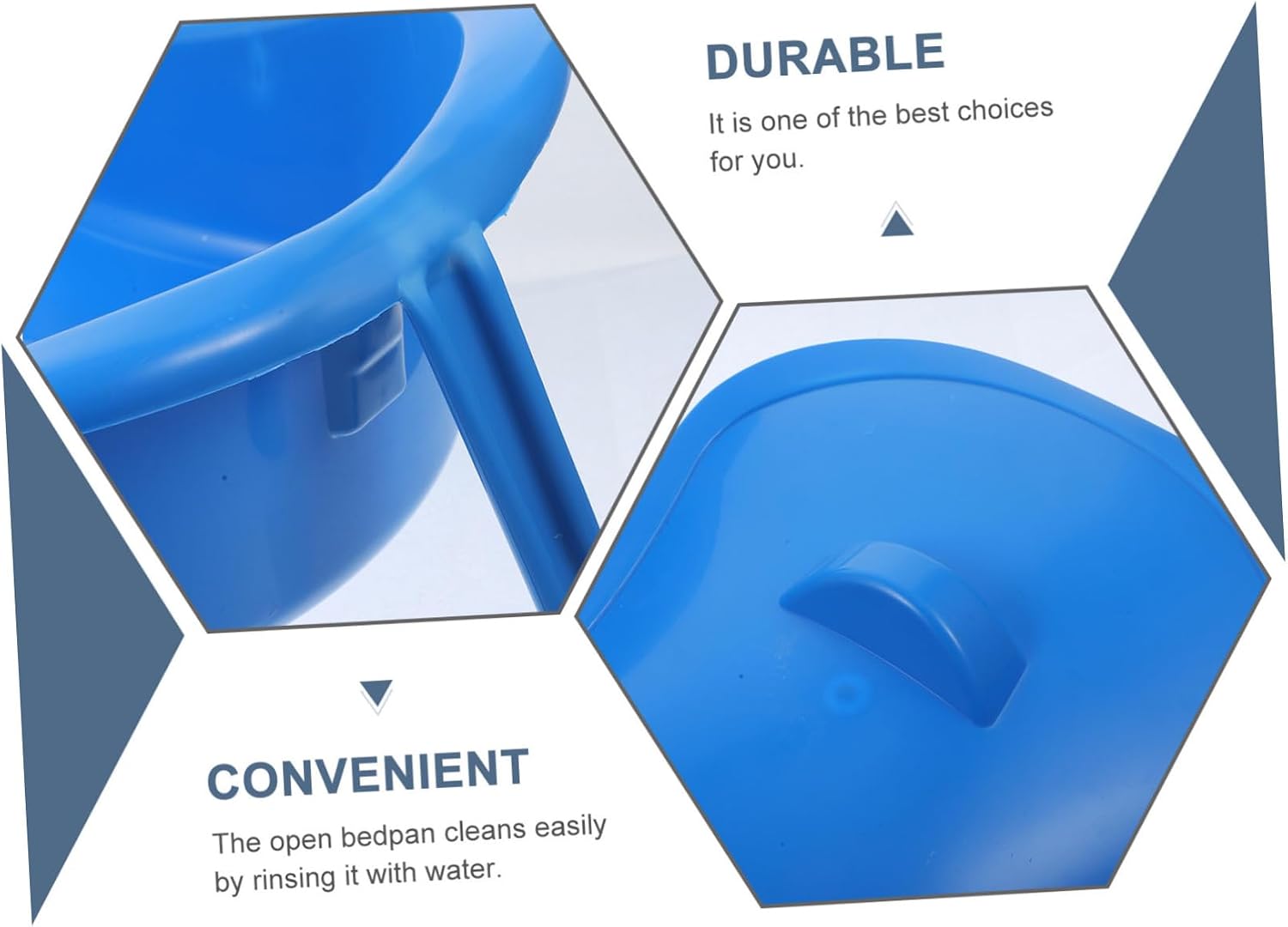 Heavy Duty Portable Bedpan with Lid for Elderly and Pregnant Women Thick Plastic Patient Urinal Chamber Pot for Home Hospital Travel Compact and Drop-Resistant Design