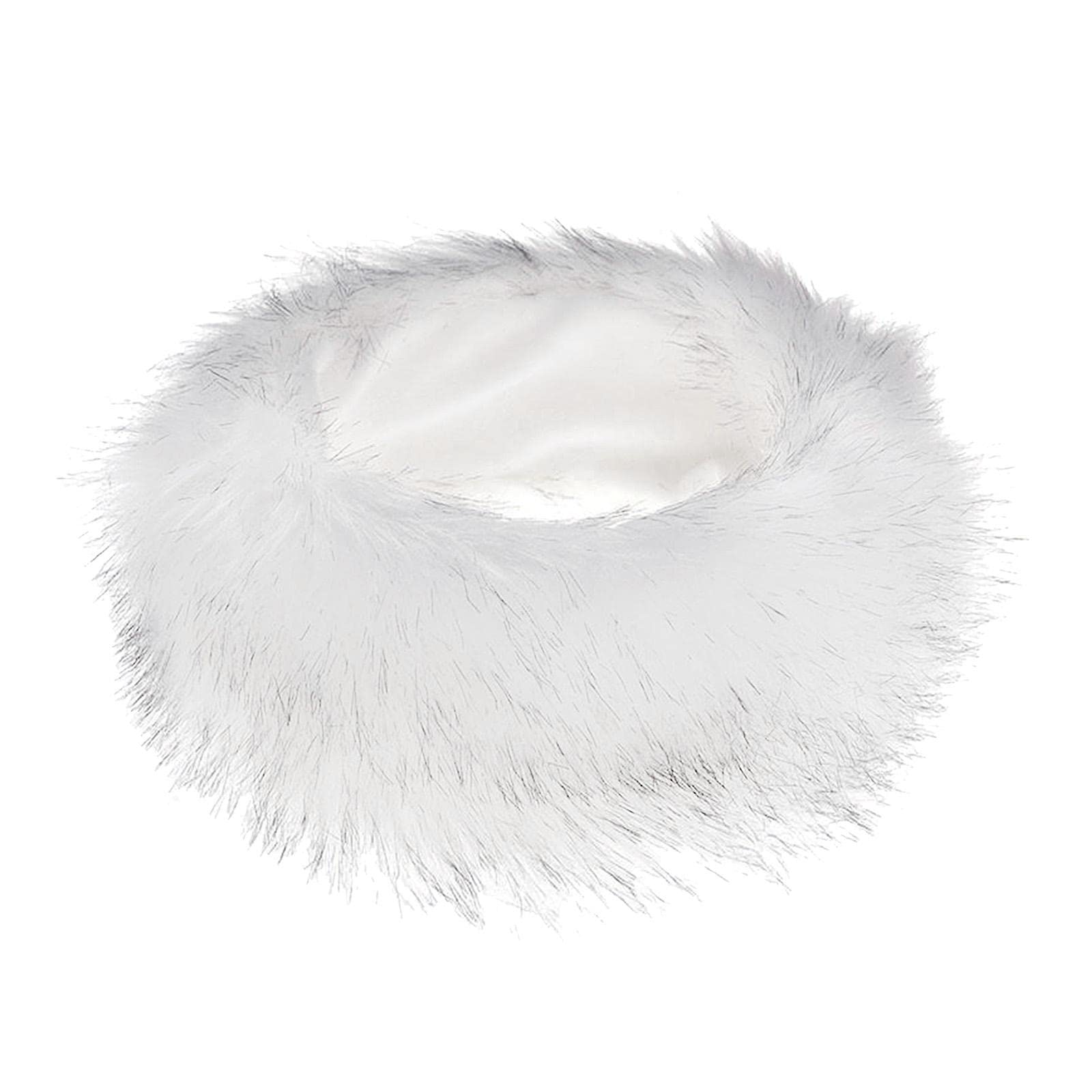Fashion My Day Ladies Russian Faux Fake Fur Hat Headband Winter Plush Earmuff Warmer White-image-41
