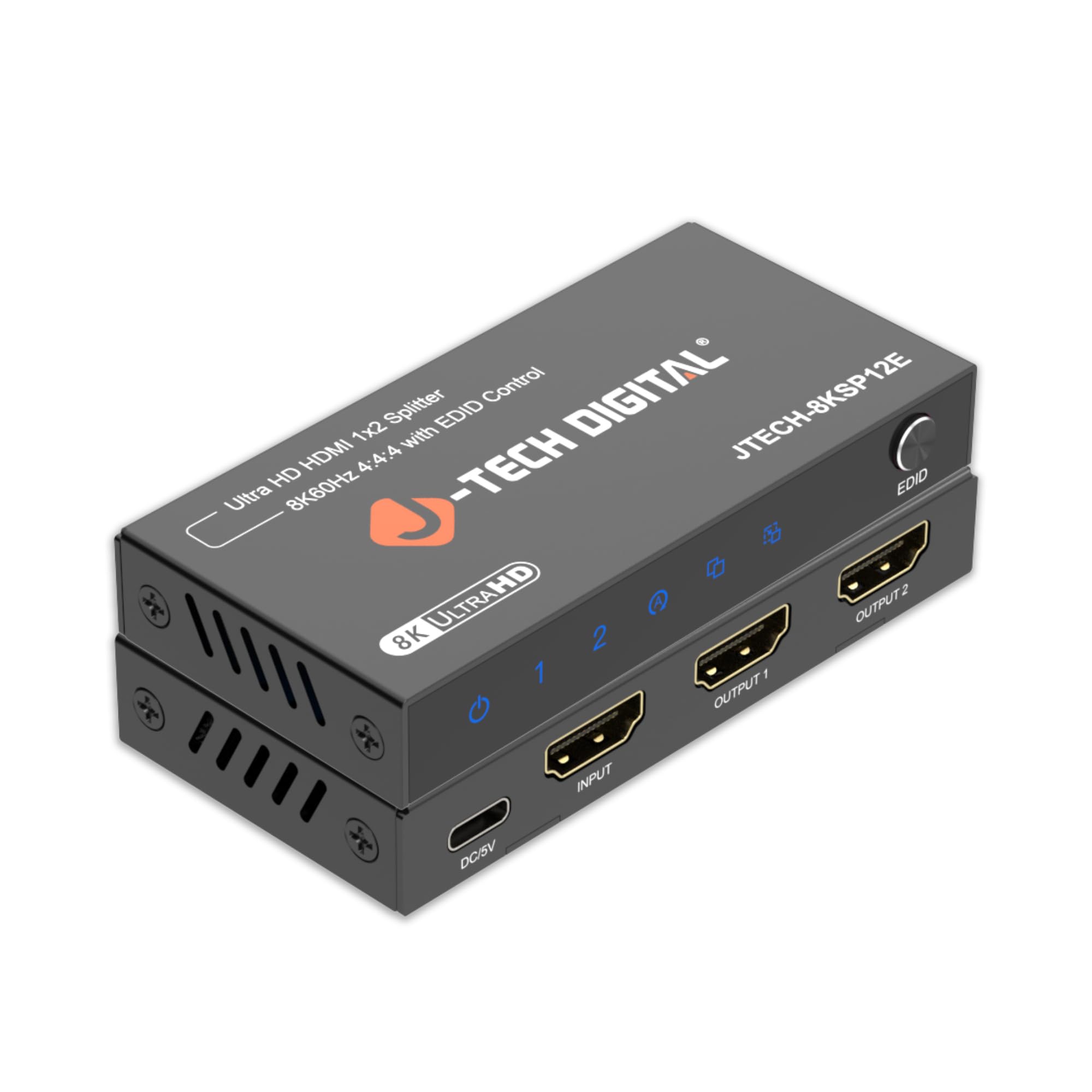 Amazon.com: J-Tech Digital 8K HDMI 2.1 Splitter 1 in 2 Out, HDMI