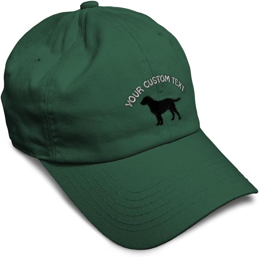 Speedy Pros Soft Baseball Hat Embroidered Dad Hat Black Labrador Retriever Lab Embroidery Men & Ladies Baseball Cap