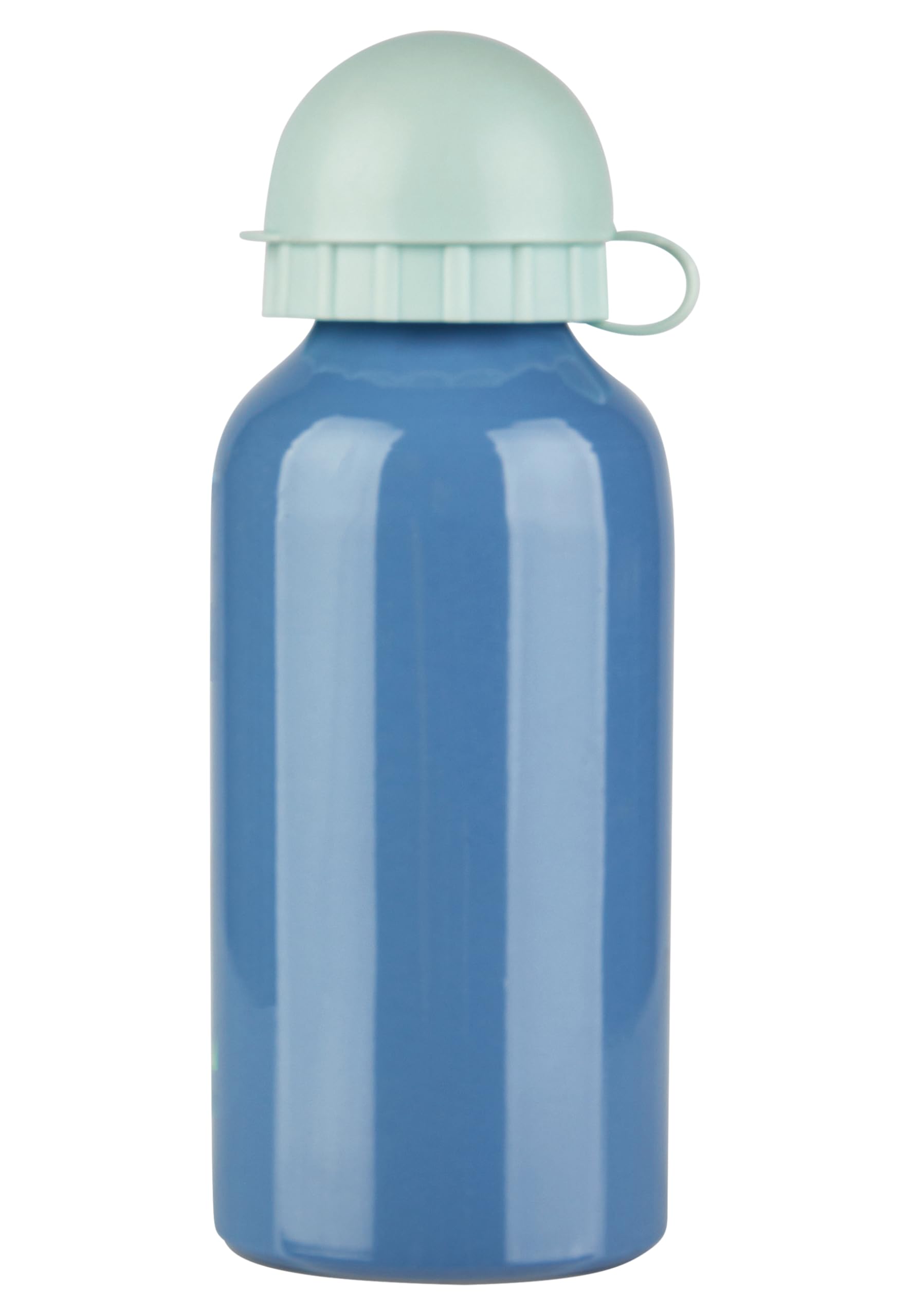 Sterntaler Gourde Dino Rexi - Pour enfant - En aluminium - Avec bouchon et capuchon de sécurité - Gourde de maternelle avec motif dinosaure - Pour la maison et les déplacements - Bleu moyen