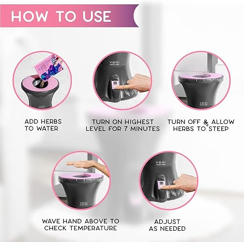 Miniatura 5 de Yoni - Kit de vapor asiento eléctrico de vapor para mujeres con hierbas al vapor Yoni apoya el equilibrio saludable del Ph apoyo menstrual cuidado