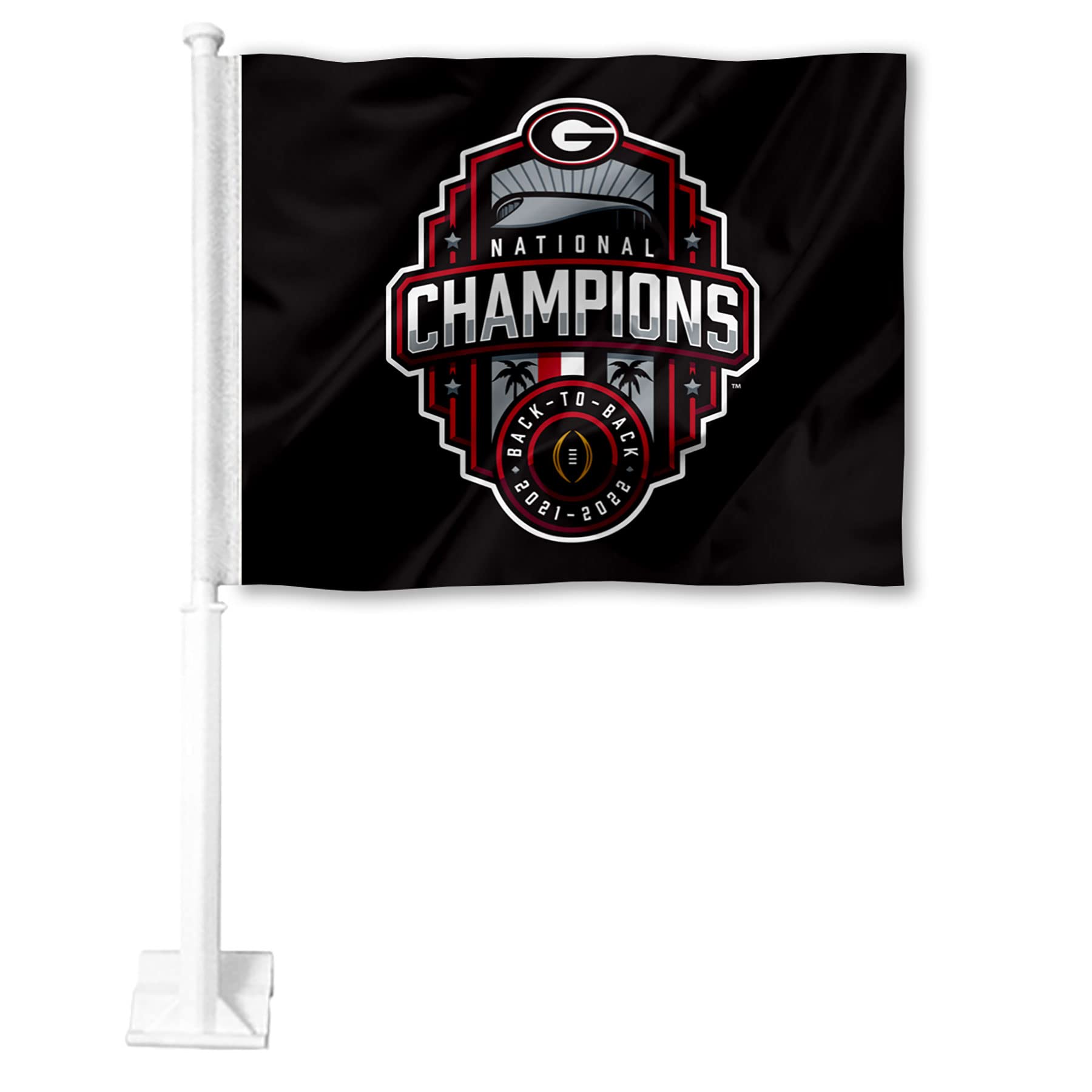 UGA Bulldogs College Football 2022 Champions Car Window Auto Flag