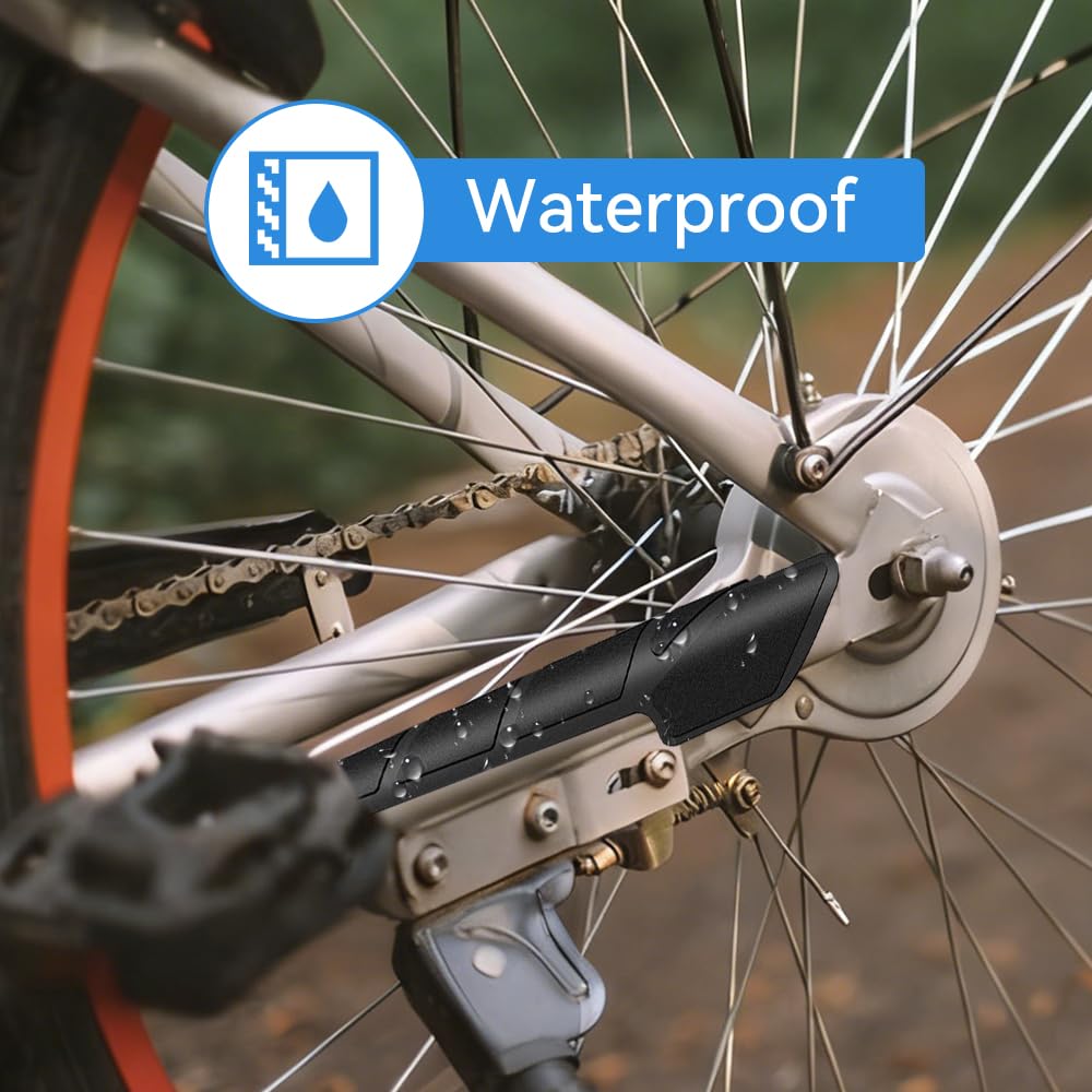2 Pcs Protection de Chaîne Vélo en Silicone, Protège Cadre Chaîne VTT Anti-Rayures, Protecteur de Chaînes de Vélos, Protection de Chaînes VTT Auto-Adhésif, pour Prévenir Les Dommages, Noir