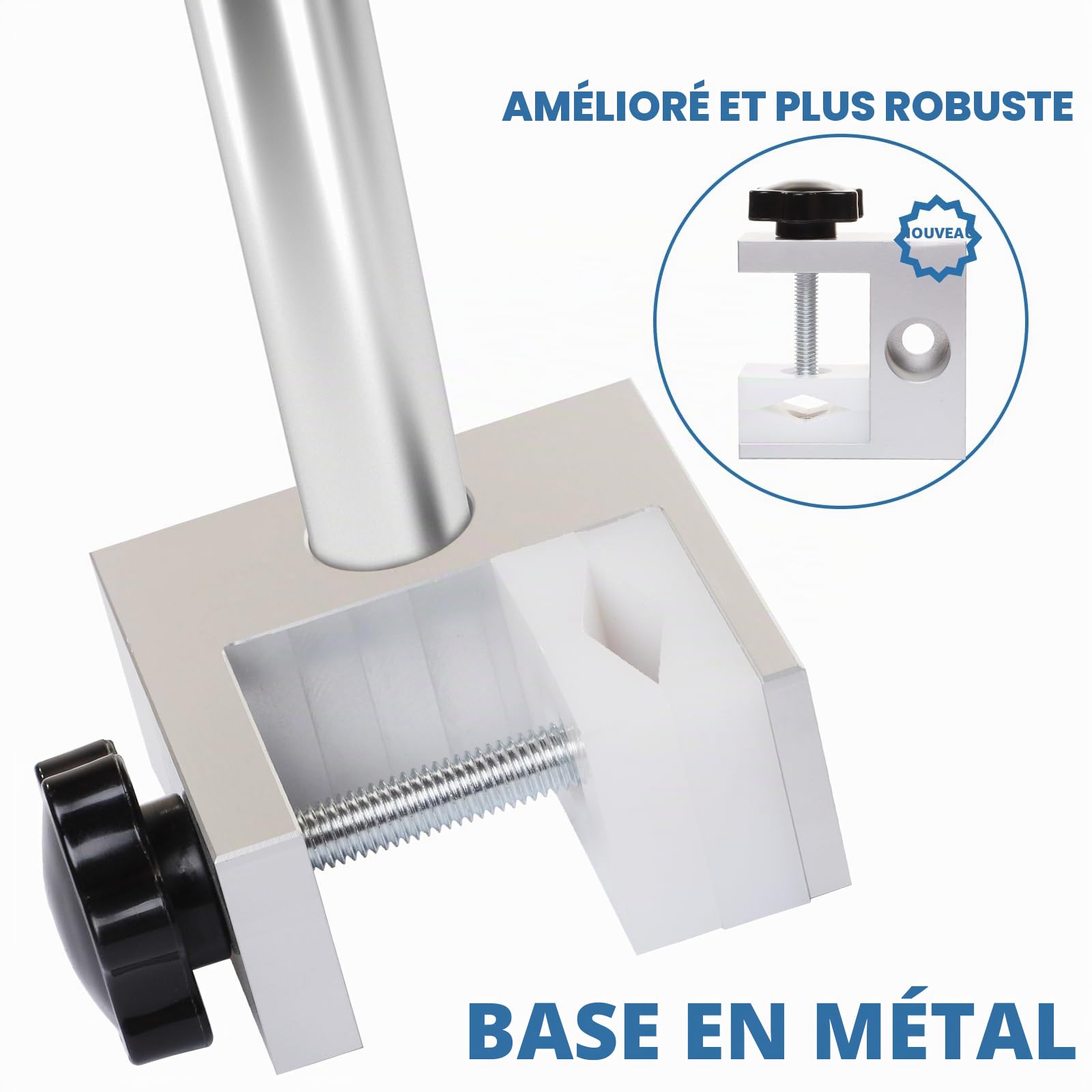 Perches à Perfusion pour Fauteuil Roulant, 4 Crochets Renforcés et Base en Métal Solide, Potences pour Intraveineuse Fauteuils Roulants Acier Inoxydable Renforcé, Hauteur Ajustable de 75-133 cm