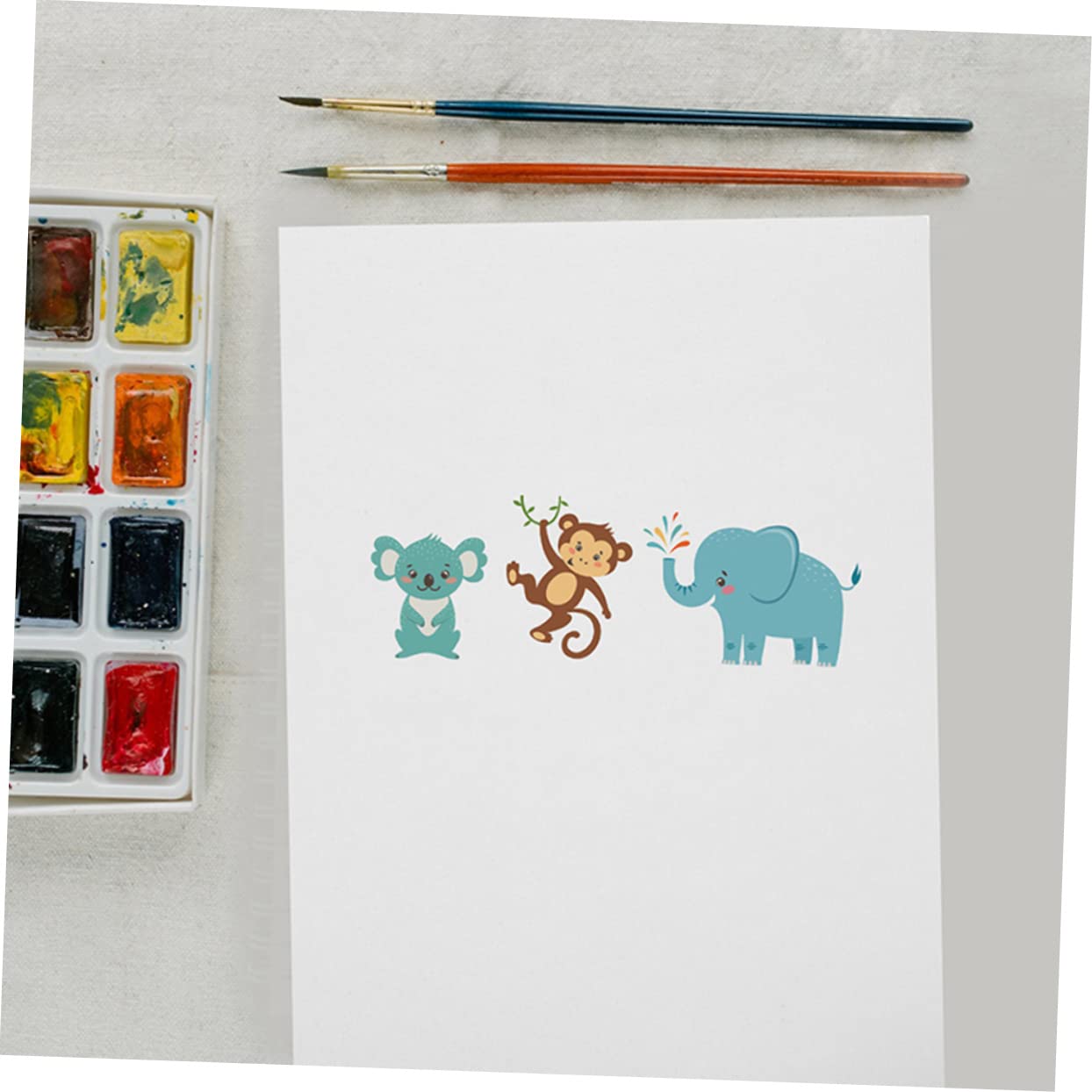 VILLCASE Papel de Acuarela Blanco 100 Hojas para Niños y Estudiantes, 160g, para Dibujo y Pintura en Casa