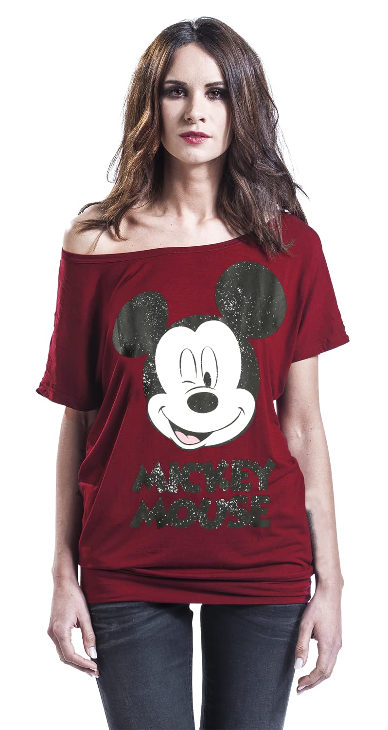 Disney Micky Maus Twinkle Frauen Langarmshirt rot, Fan-Merch, Filme M