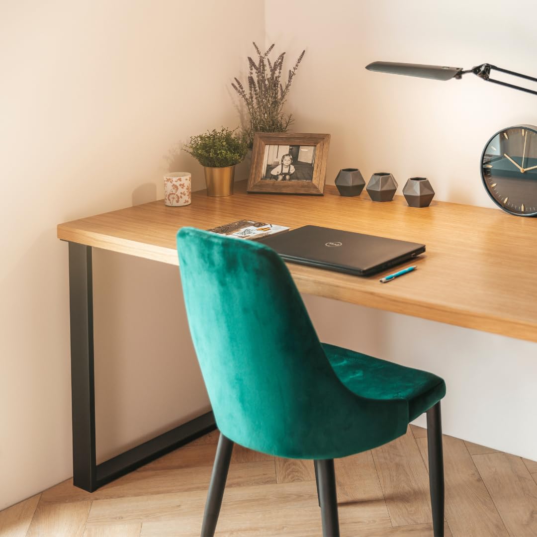 GTV - Patas de Marco Industria, rectángulo, Altura = 710 mm, Ancho = 820 mm, Perfil 80 x 20, Acero, Negro - Patas de Mesa de Metal - Soporte para Respaldo DIY Mesa de Comedor, Escritorio, Mesa de