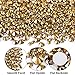One Pack 2000 Pcs of Flatback Round Mineral Gold Rhinestones 6 Sizes (1.5-6 mm) with Nail Art Rhinestone Picker Pencil and Tweezers for DIY and Salon Use