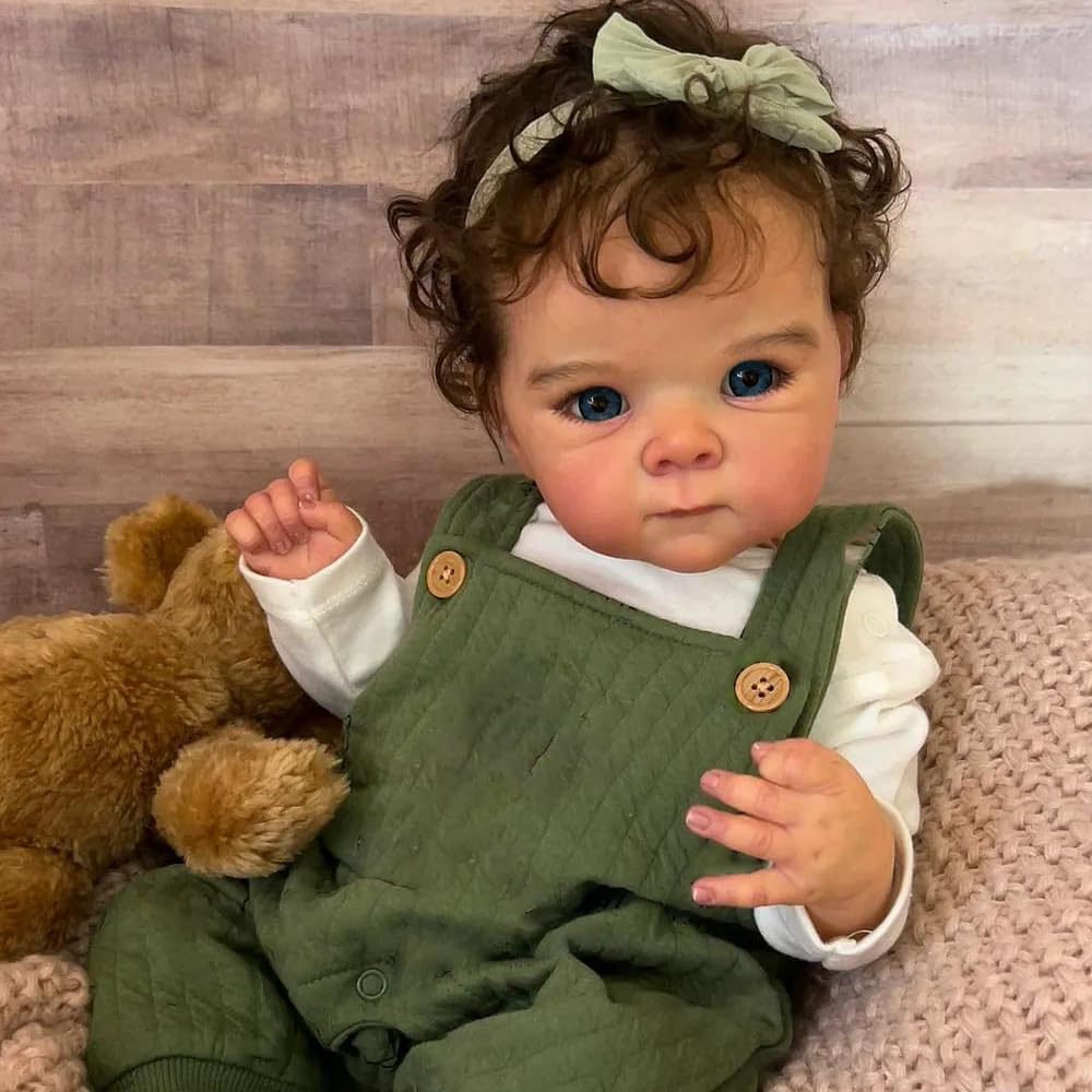 BNNPUU Lifelike 19 Inch Reborn-Baby Dolls Boy Realistic Reborn Babies Newborn Baby with Soft Body Vinyl Real Life Baby Dolls with Toy Accessories Close eye (Green) - Image 2