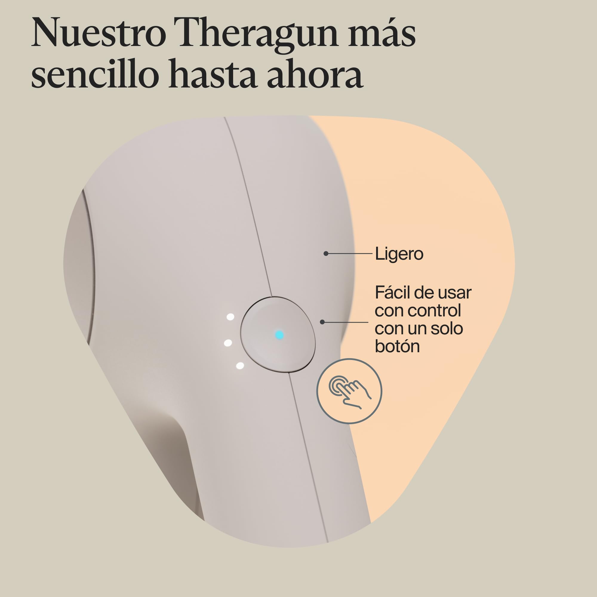 Theragun Relief Alivio Masajeador de Percusión Manual - Fácil de Usar, Cómodo y Ligero para Alivio del Dolor Diario en Cuello, Espalda, Pierna, Hombro y Cuerpo