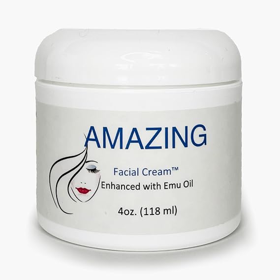 كريم الوجه Emu Oil - أفضل مرطب لشيخوخة البشرة الجافة، كريم التجاعيد، كريم تفتيح البشرة، والعناية بالبشرة المضادة للشيخوخة - غسول الترطيب العميق للبشرة الجافة - كريم Emu النسائي ومرطب الوجه