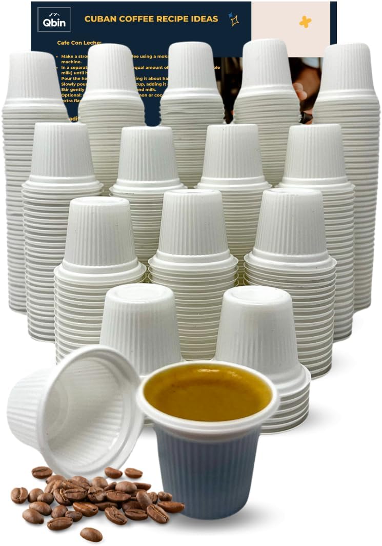 Qbin Mini disposable Cuban Style and espresso coffee cups 3