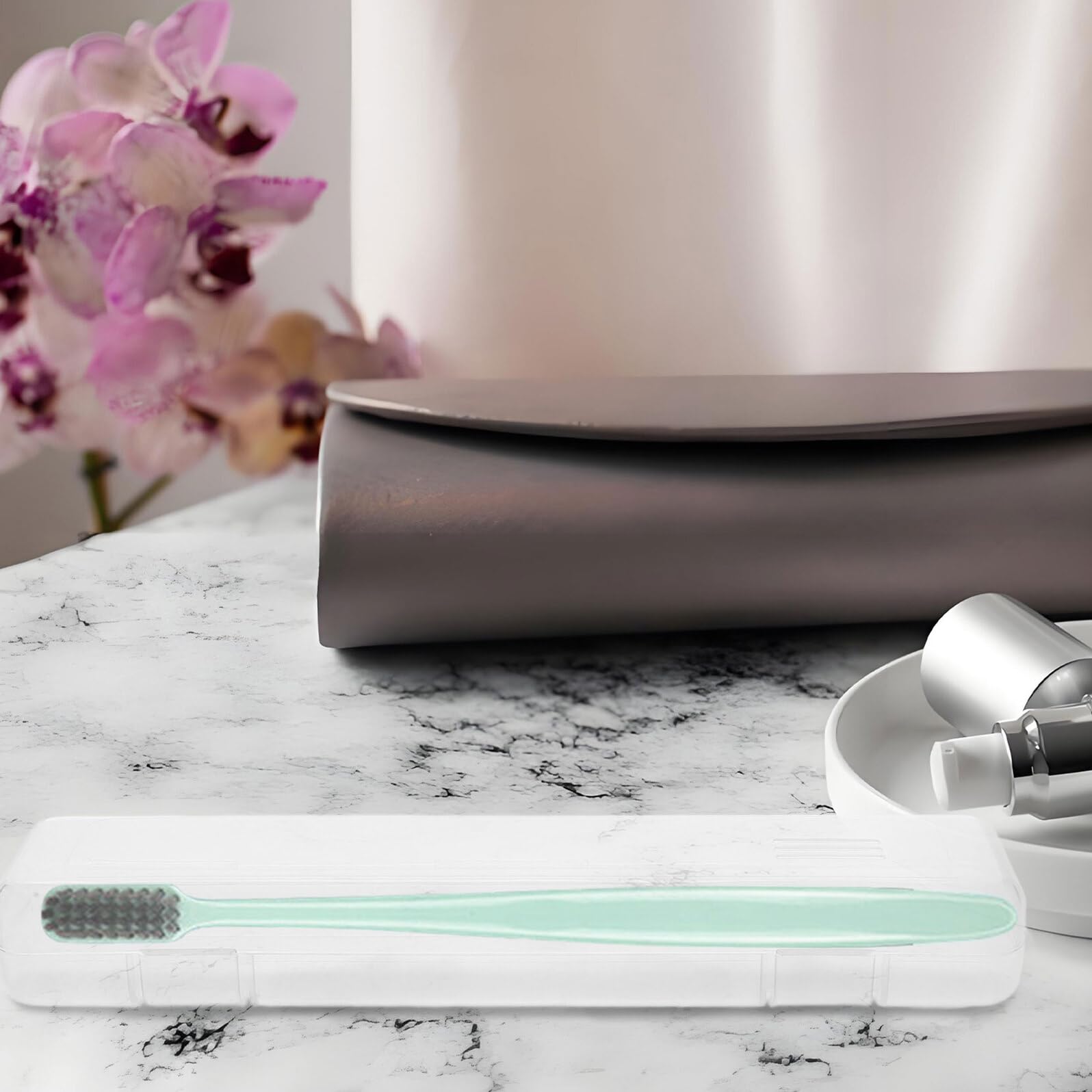 10 pezzi Scatola Trasparente Porta Spazzolino e Dentifricio Organizer Portatile Compatto Custodia Sigillata per Viaggio Campeggio e Uso Quotidiano