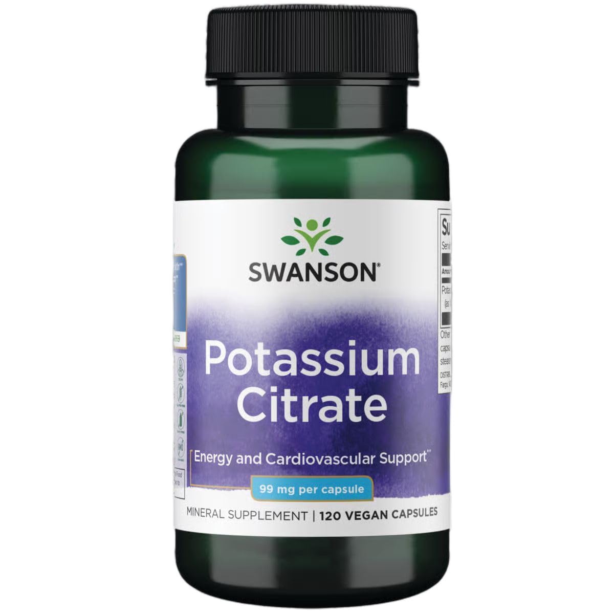 Swanson Ultra Potassium Citrate 99Mg 120 Capsules