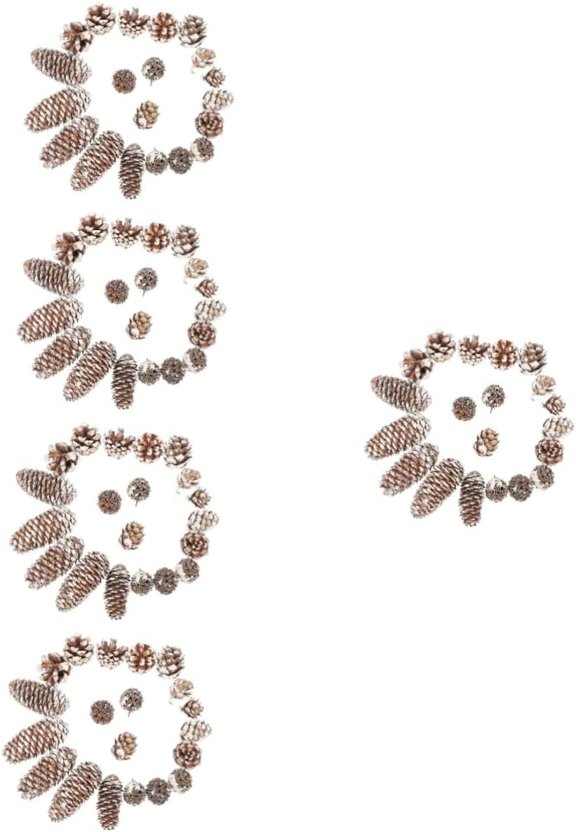 ARTIBETTER 5sets Dried Pine Cones Kit for Christmas Decoration Crafting Material for Festive Home Decor for Parties Weddings and Seasonal Celebrations
