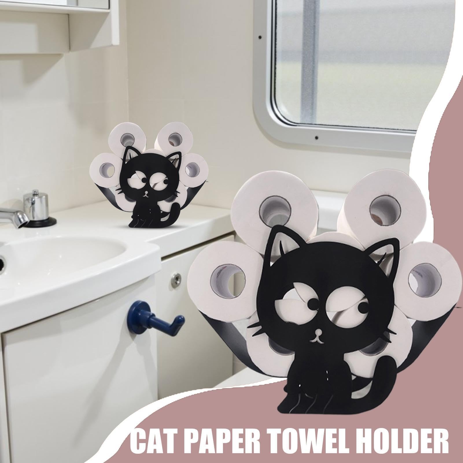 Soporte Metálico para Rollo de Papel de Cocina Decoración Metálica para el | Soporte para Rollo de Cocina Para Cocina Baño Encimera Apartamento Hogar