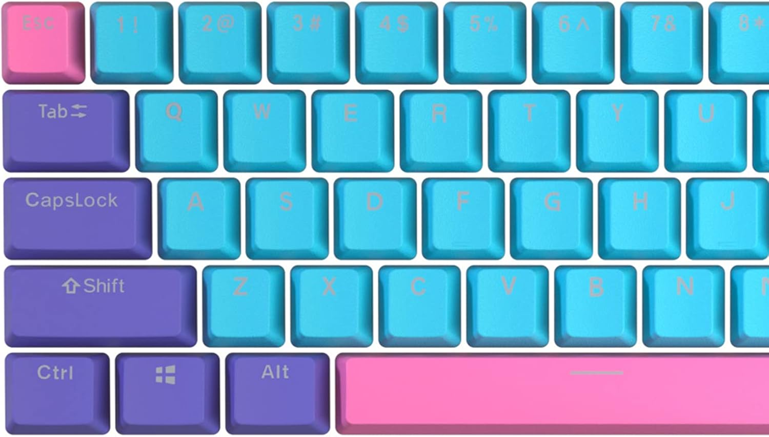40% Off Discount BOYI 61 PBT Keycaps,61 Key ANSI 60% Layout OEM Profile PBT Thick Shine-Through Keycaps for 60% Mechanical Keyboard Closed Character keycaps with Puller (Joker-Color)