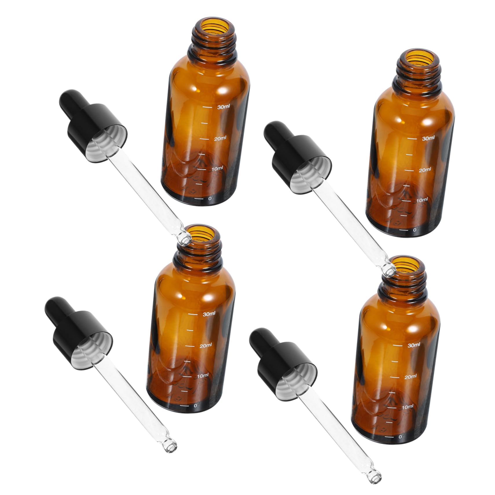 SOLUSTRE 20stücke Braunglas-dropper-flaschen Mit Pipette Für Ätherische Öle Und Flüssigkeiten Leichte Und Kompakte Reiseflaschen Mit Skalierung Für Präzise Dosierung