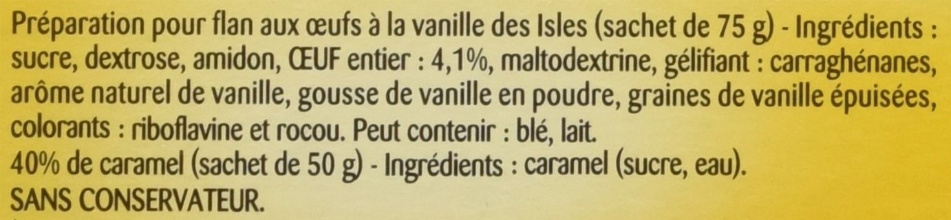 Alsa Préparation Flan Aux Œufs Vanille des Isles 2 Sachets 250g - Lot de 3