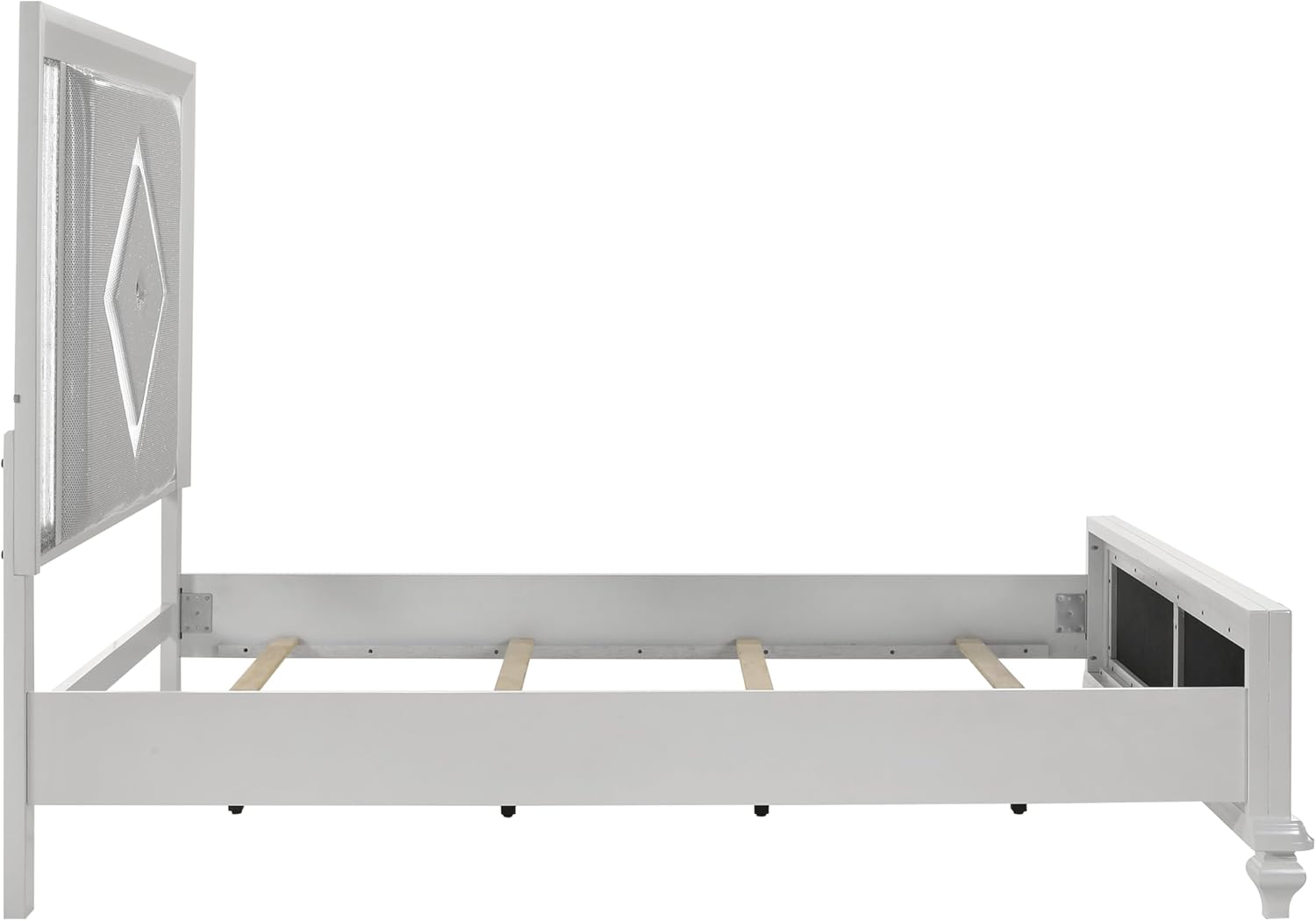 New Classic Furniture Stardust Wood Queen Bed, White