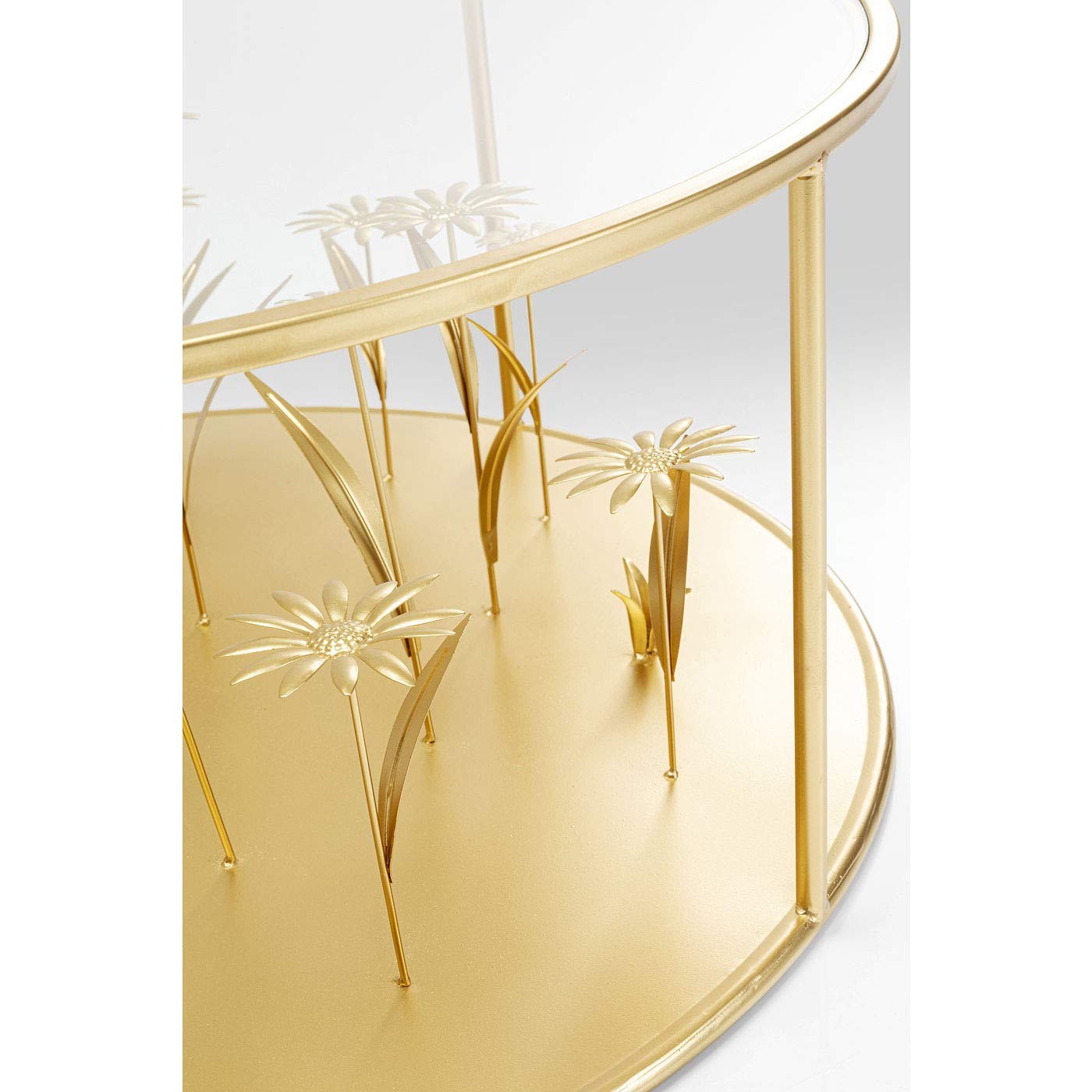 Kare Coffee Table Flower Meadow Gold Diameter 80 cm : Amazon.de