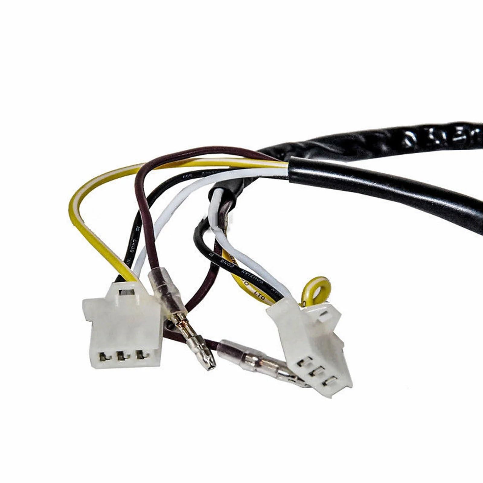 MESKEL Fari Anteriori Moto per Bad per Boy per Blackline per Heritage per Softail per Classic per FLSTC Motocicletta Doppio Faro Lente Trasparente/Gialla(d'Argento)