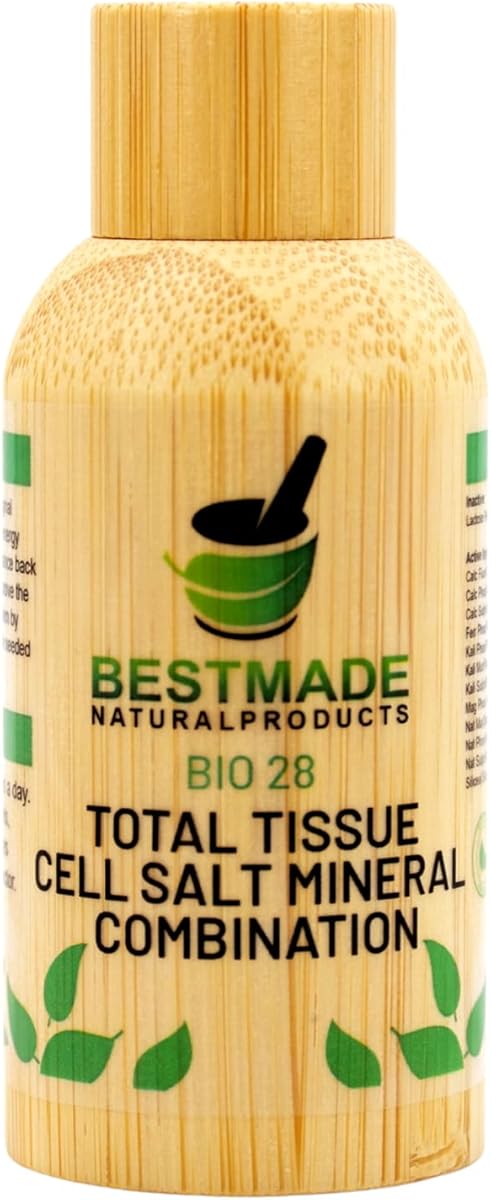 Bestmade Total Tissue Cell Salt Mineral Combination BIO28 - Helps Your Body Absorb and Use Nutrients, Increases Energy Levels, Helps Improve Sleep Patterns, Overall Health and Vitality, 350 Pellets