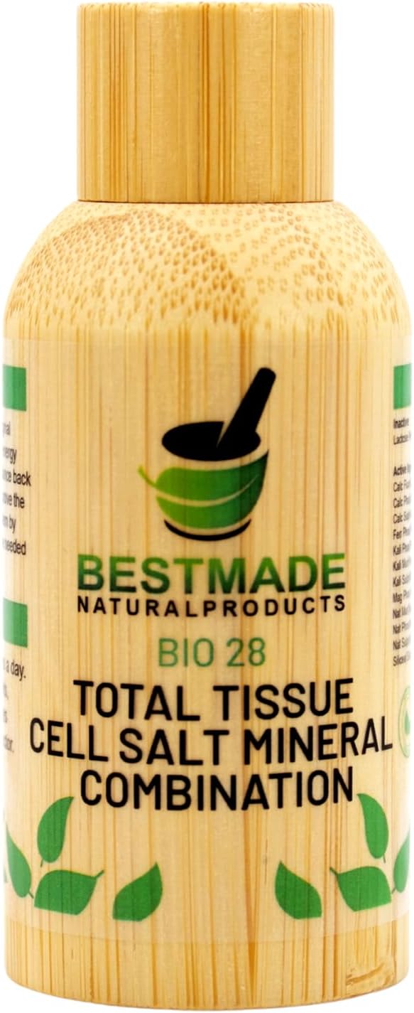 Bestmade Total Tissue Cell Salt Mineral Combination BIO28 - Helps Your Body Absorb and Use Nutrients, Increases Energy Levels, Helps Improve Sleep Patterns, Overall Health and Vitality, 350 Pellets
